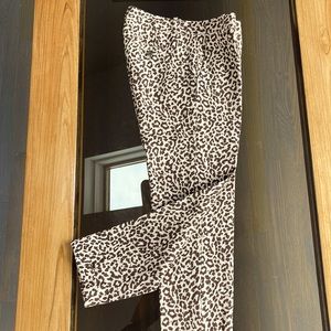 Animal printer slacks, stylish for the fall with a cosy sweater